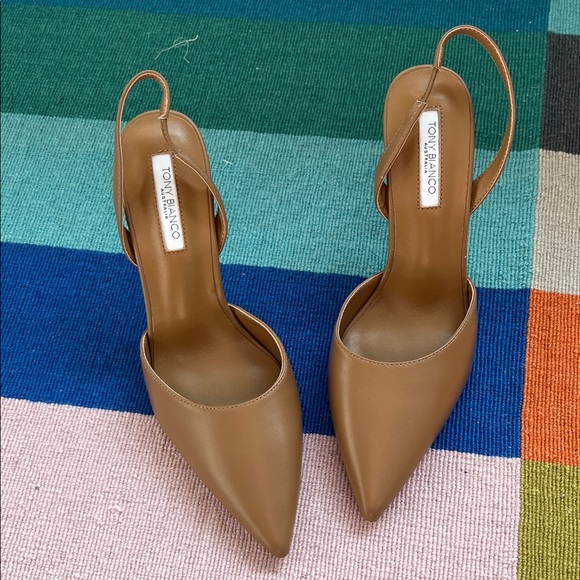 Tony Bianco Shoes - Tony Bianco Camel Slingback Heels